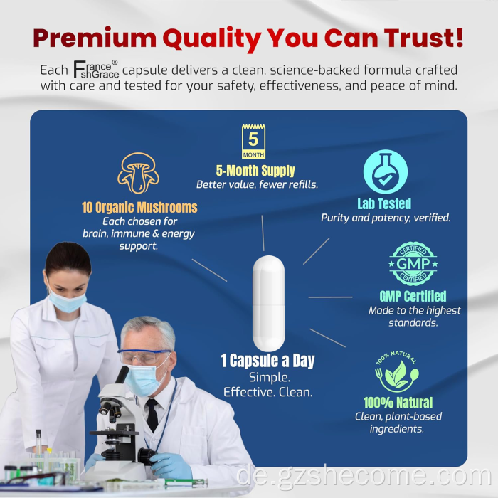 Hochfächer -Pilz -Ergänzung Gehirnergänzung